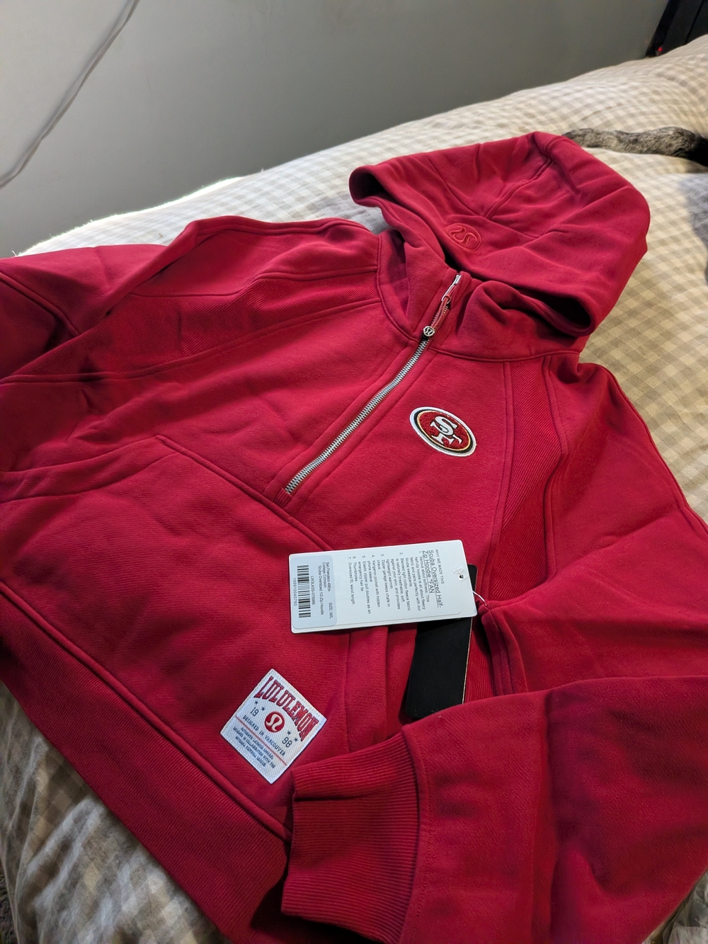 NWT Lululemon x San Francisco 49ers Scuba Oversized Half-Zip Hoodie M/L